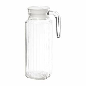Olympia Ribbed Glass Jugs 1Ltr (Pack of 6) - GF922 - 1