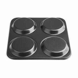 Vogue Carbon Steel Non-Stick Yorkshire Pudding Tray 4 Cup - GD012 - 3