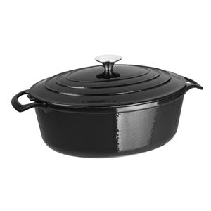 Vogue Black Oval Casserole Dish 5Ltr - GH306 - 1