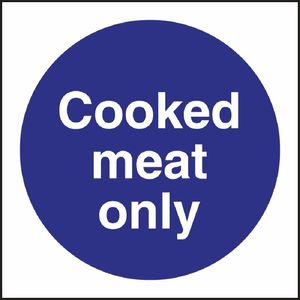 Vogue Cooked Meat Only Sign - L959 - 1