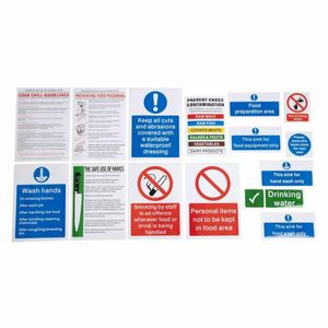 Vogue Food Preparation Sign Pack - W192 - 1