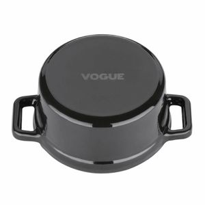 Vogue Cast Iron Round Mini Pot Black - Y259 - 3
