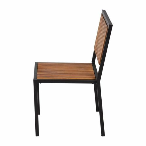Bolero Steel & Acacia Side Chairs (Pack of 4) - DS150 - 7