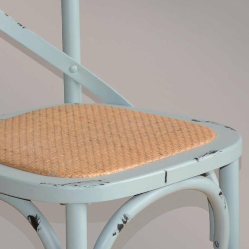 Bolero Blue Bentwood Chairs with Metal Cross Backrest (Pack of 2) - GG655 - 6