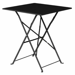 Bolero Black Square Pavement Style Steel Table - GK989 - 1