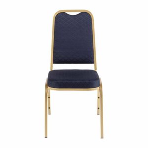 Bolero Square Back Banquet Chairs Blue & Gold (Pack of 4) - DL015 - 3