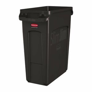 Rubbermaid Slim Jim Container With Venting Channels Brown 60Ltr - DY113 - 1