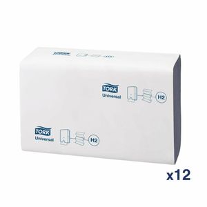 Tork Z Fold Blue Hand Towels 1Ply 250 Sheets (Pack of 12) - Y038 - 1