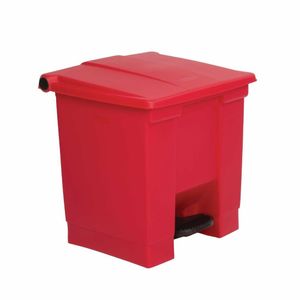 Rubbermaid Step On Pedal Bin Red 30.5Ltr - K803 - 1