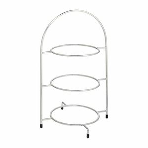 Utopia Chrome Three Tier Cake Stand 240mm - DY297 - 1