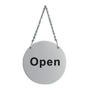 Stainless Steel Door Sign - Open and Closed - U065 - 1