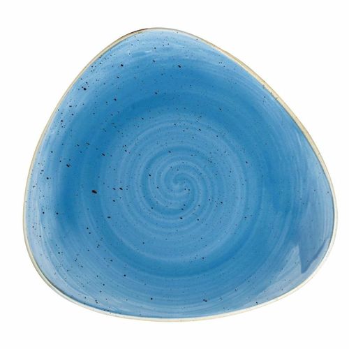 Churchill Stonecast Triangle Plate Cornflower Blue 197mm (Pack of 12) - DF771 - 1
