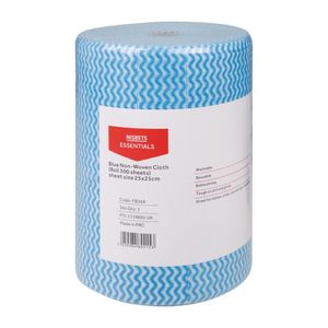 Nisbets Essentials Non-Woven Cloths Blue (Roll of 300) - FB968 - 3