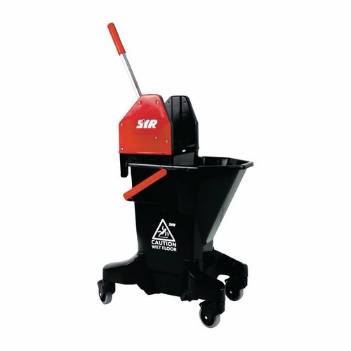 SYR Long Tall Sally Recycled Plastic Mop Bucket and Wringer 16Ltr Red - FT394 - 1
