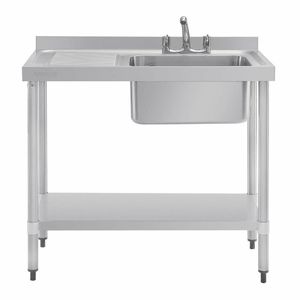 Vogue Single Sink Left Hand Drainer 1000mm - DY821 - 3