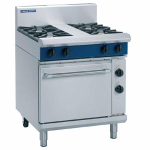 Blue Seal Evolution 4 Burner Electric Static Oven Natural Gas 750mm GE505D/N - GK285-N - 1
