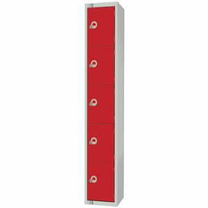 Elite Five Door Padlock Locker Red - CG618-P - 1