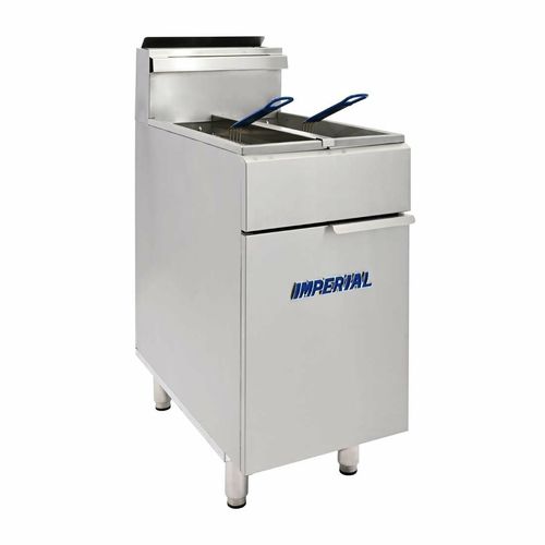 Imperial Twin Tank Twin Basket Free Standing Natural Gas Fryer IFS-2525 - CB098-N - 1