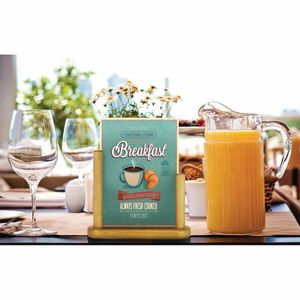 Securit Acrylic Menu Holder With Wooden Frame A5 - CE408 - 3