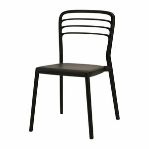 Newquay Ocean Plastic Outdoor Chair in Black (Pack of 4) - DM088 - 1