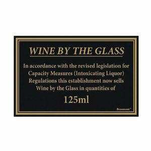 Beaumont 125ml Wine Law Sign 170x110mm - CZ678 - 1