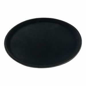 Beaumont Non-Slip Round Tray Black 355mm - CZ495 - 1