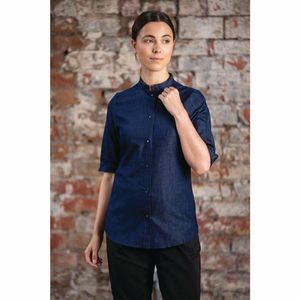 Southside NY Queens Womens Denim Lightweight Chefs Shirt Size S - BA003-S - 1
