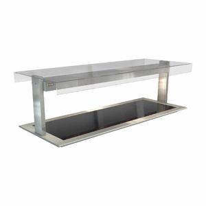 Cossiga Linear Series Drop-in Ceramic Glass Hotplate w/Flat Top Sneeze Guard 1825mm - HT643 - 1