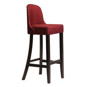 Kilsby Bar Chair in Dark Walnut with Shetland Scarlett Seat - HX900 - 3