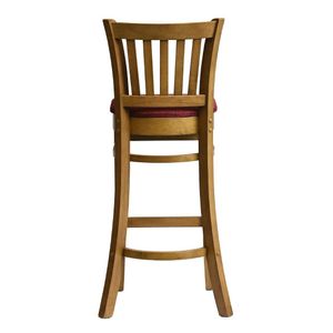 Manhattan Bar Chair in Weathered Oak with Shetland Scarlett Seat - HX869 - 3