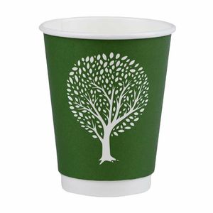 Vegware Green Tree Double Wall Hot Cups 8oz 79-Series (Pack of 500) - HX486 - 1