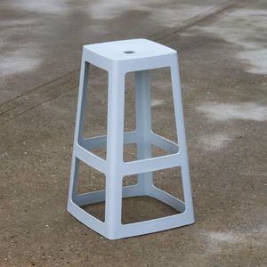 Origin Base High Stool Light Grey 450x450x750mm (Pack of 2) - HX791 - 3