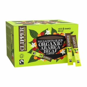 Clipper Fairtrade Organic Medium Roast Decaf Arabica Coffee Sachets - KA509 - 1