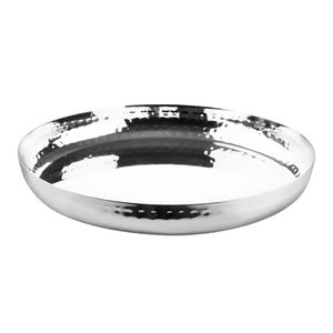 Olympia Hammered Stainless Steel Round Tray 260x35mm - HY124 - 1