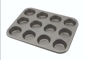 Carbon Steel Non-Stick 12 Cup Muffin Tray - 1
