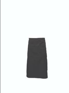 Black Waist Apron W/ Split Pocket 70cm Long - 1
