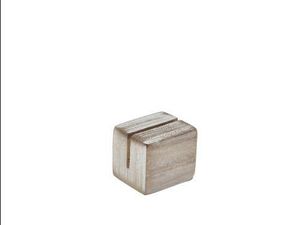 White Wash Acacia Wood Sign Holder 3 x 2.5 x 2.5cm - 1