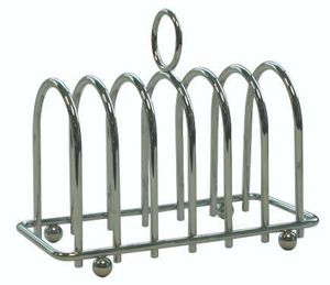Chrome Horseshoe 6 Slice Toast Rack - 1