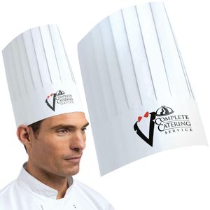 Custom Branded Tall Paper Chefs Hat (30cm) - 1