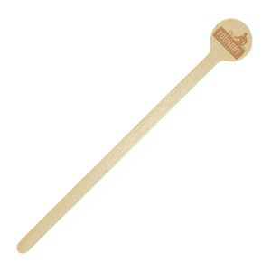 Custom Branded Wooden Disc Stirrers - 1