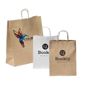 Custom Branded Twist Handle Paper Bag (31x24x11cm) - 1