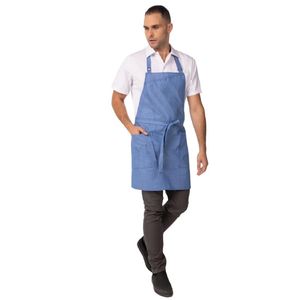 Chef Works Medford Bib Apron French Blue - BA127 - 1