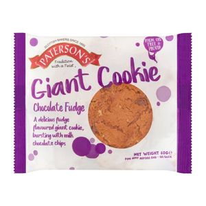 Paterson's Giant Choco Fudge Cookie 60g (18 Pack) - KA645 - 1