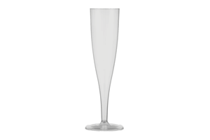 **NEW Recyclable** 160ml PP Champagne Flute (Lined @ 100ml & 125ml) (Case of 100) - 1