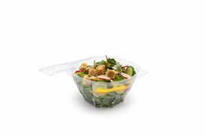 1000ml Round Hinge Lid Salad Container (Case of 240) - 1