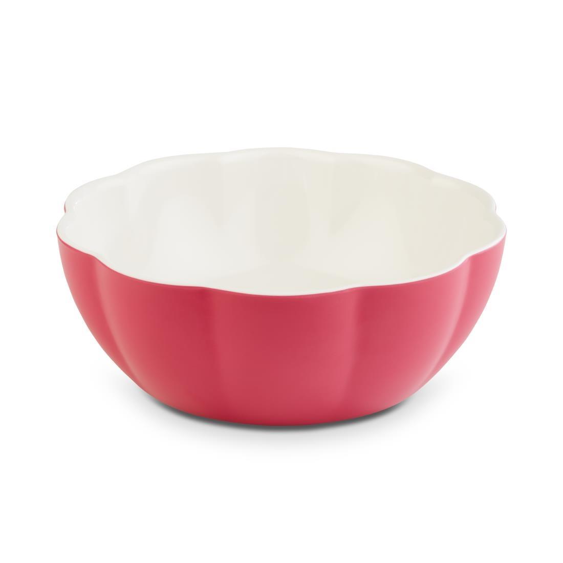 APS+ Lotus Bowl Red and White 130mm - Each - DT787 - 1