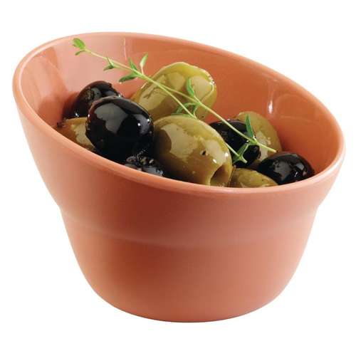 APS Tierra Terracotta Effect Slanted Bowl 100mm - Each - GN586 - 1
