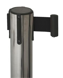 Genware Barrier Post - Retractable Black Belt (Pack of 2) - BP-BLTB - 3