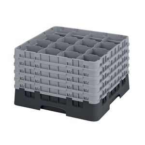 Cambro H279mm Black 16 Compartment Camrack - 1