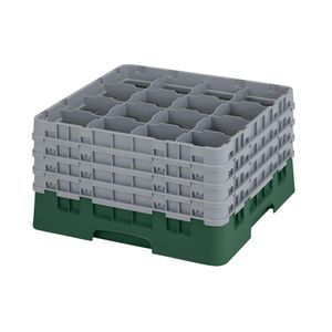 Cambro H238mm Green 16 Compartment Camrack - 1
